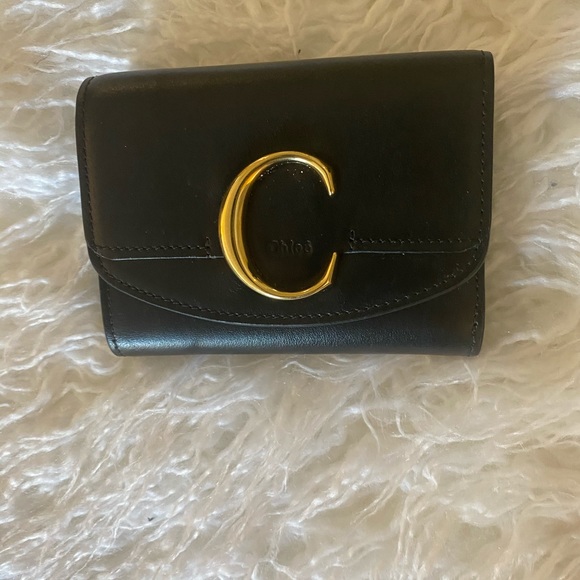 Chloe C Black Tri Fold Wallet - Picture 5 of 5